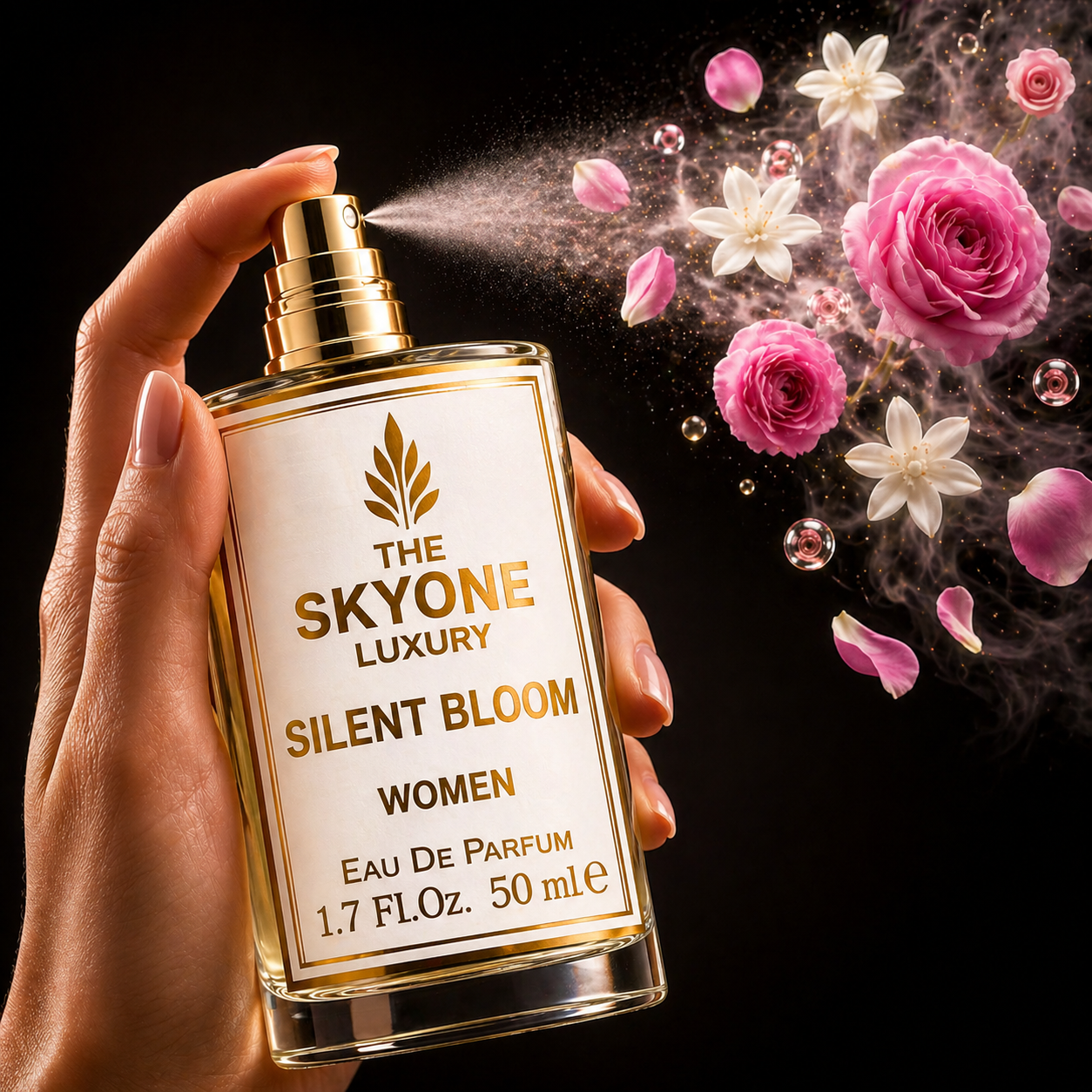 Silent Bloom Luxury Women’s Perfume (EDP) 50ml | Long Lasting 12-Hour Floral Sweet Fragrance